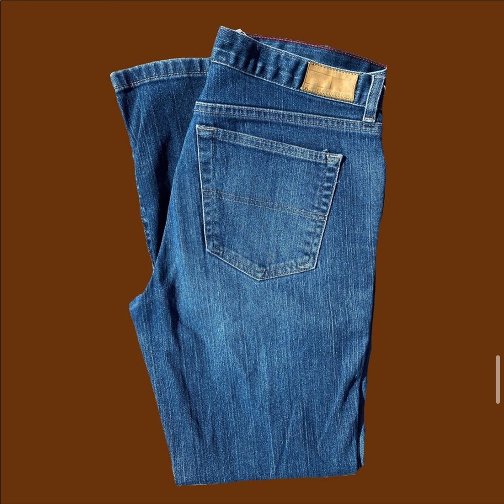 y2k tommy hilfiger medium wash flare jeans